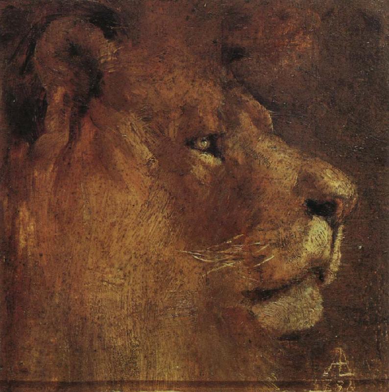 Louis Abrahams Lion-s head oil painting picture